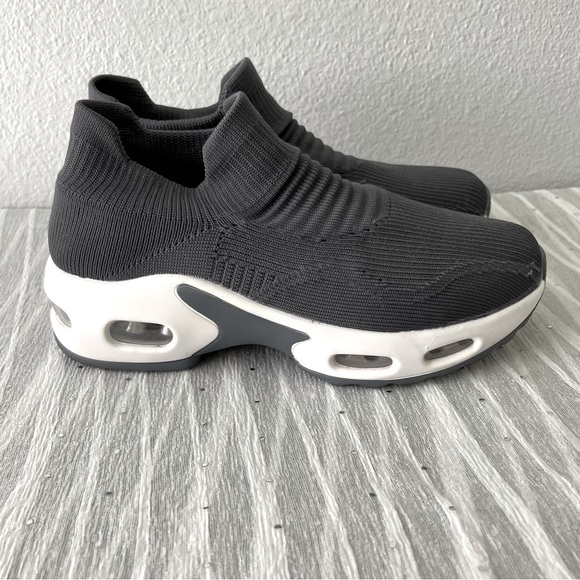 Women's Slip On Walking Slip On Mesh Air-Cushioned Platform Sneaker Comfortable - Picture 10 of 12